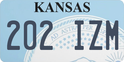 KS license plate 202IZM