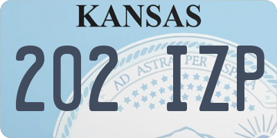 KS license plate 202IZP