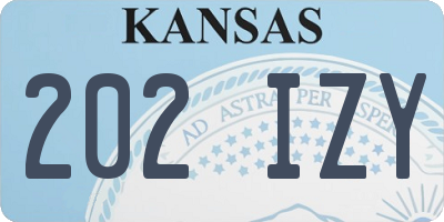 KS license plate 202IZY