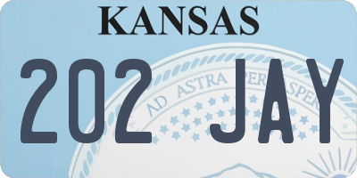 KS license plate 202JAY