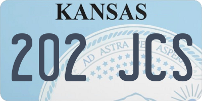 KS license plate 202JCS