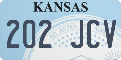 KS license plate 202JCV