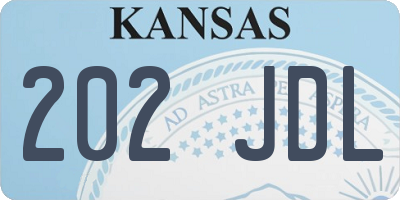 KS license plate 202JDL