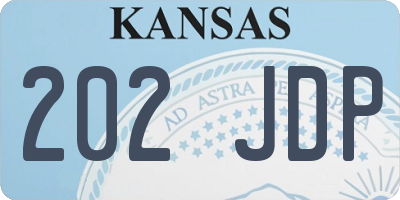 KS license plate 202JDP