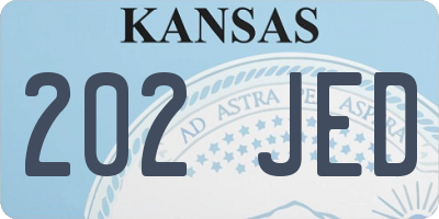 KS license plate 202JED