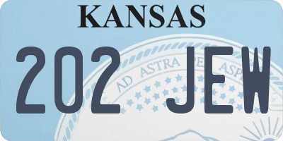 KS license plate 202JEW