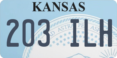 KS license plate 203ILH