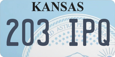 KS license plate 203IPQ