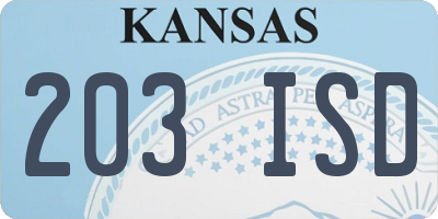 KS license plate 203ISD