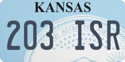 KS license plate 203ISR