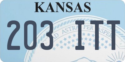 KS license plate 203ITT
