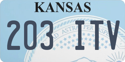 KS license plate 203ITV