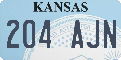 KS license plate 204AJN