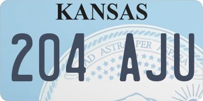 KS license plate 204AJU
