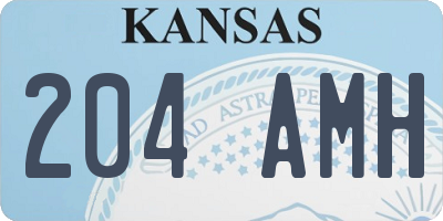 KS license plate 204AMH