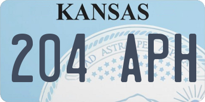 KS license plate 204APH