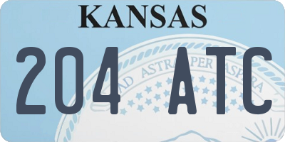 KS license plate 204ATC
