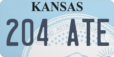 KS license plate 204ATE