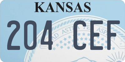 KS license plate 204CEF