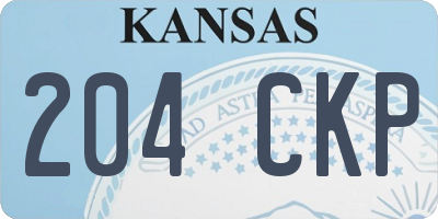 KS license plate 204CKP