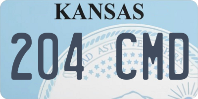KS license plate 204CMD