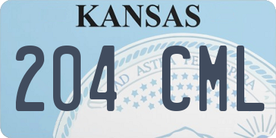 KS license plate 204CML