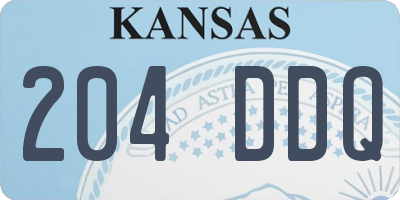 KS license plate 204DDQ