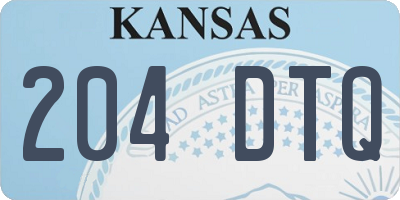 KS license plate 204DTQ