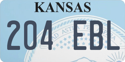 KS license plate 204EBL