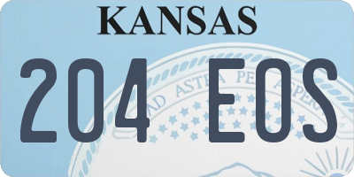 KS license plate 204EOS