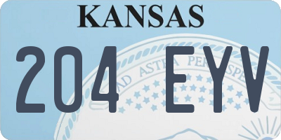 KS license plate 204EYV