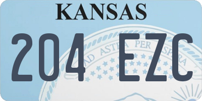 KS license plate 204EZC
