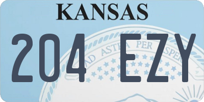 KS license plate 204EZY