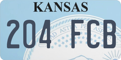 KS license plate 204FCB