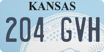 KS license plate 204GVH