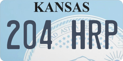 KS license plate 204HRP