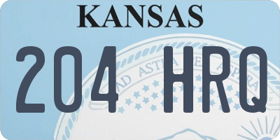 KS license plate 204HRQ