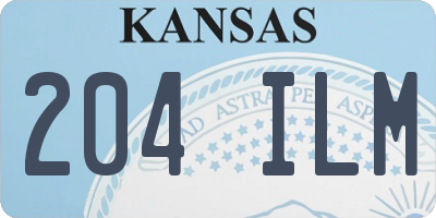 KS license plate 204ILM