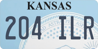 KS license plate 204ILR