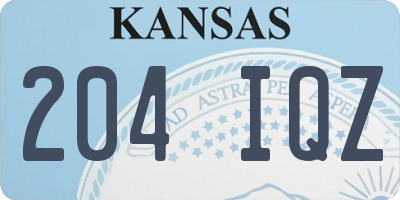 KS license plate 204IQZ