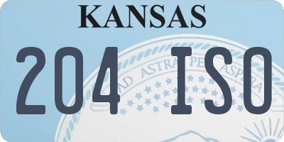 KS license plate 204ISO