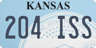 KS license plate 204ISS