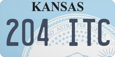 KS license plate 204ITC