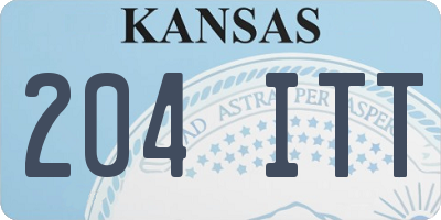 KS license plate 204ITT