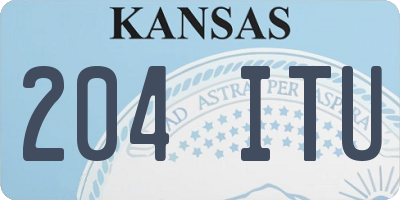 KS license plate 204ITU