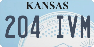 KS license plate 204IVM