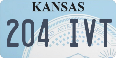 KS license plate 204IVT