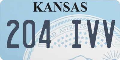 KS license plate 204IVV