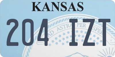 KS license plate 204IZT