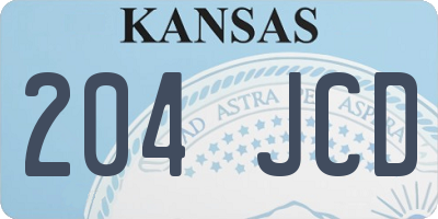 KS license plate 204JCD